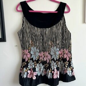 SERENADE NEW YORK FLORAL PLEATED STYLE WOMEN BLOUSE SIZE 3X